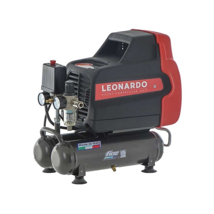 FIAC Leonardo hiljainen öljytön kompressori, 1 HP, 6 l, 230 V