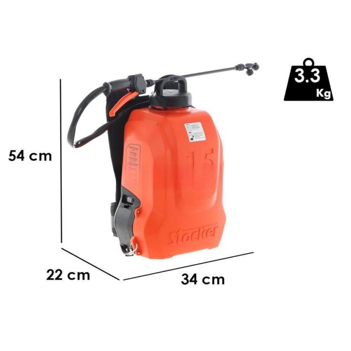 Stocker 403 Nebla akkukäyttöinen reppuruisku, 15 l, 18 V