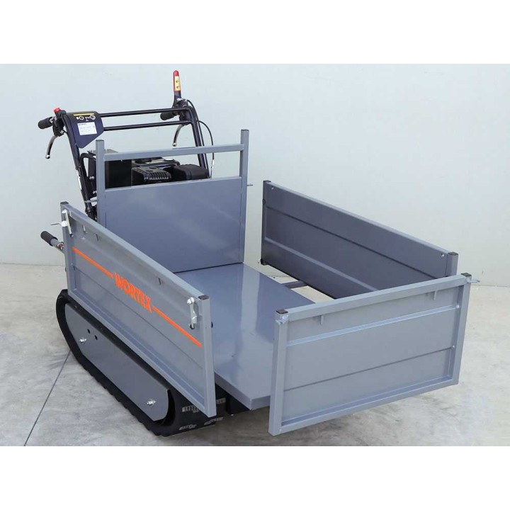 Wortex SFL 500-E telaketjukärry, 500 kg, 8 HP, levitettävä lavakori