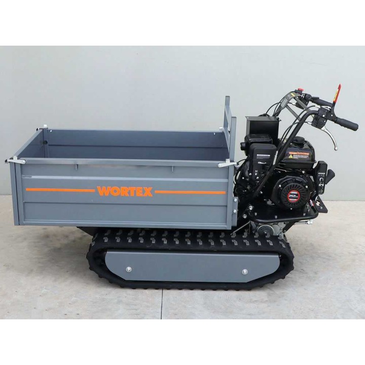 Wortex SFL 500-E telaketjukärry, 500 kg, 8 HP, levitettävä lavakori