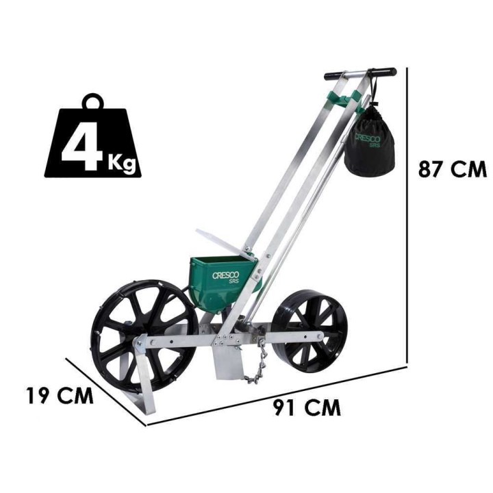 Cresco SRS kylvökone vihanneksille, 10 kylvölevyä, alumiini, 4 kg