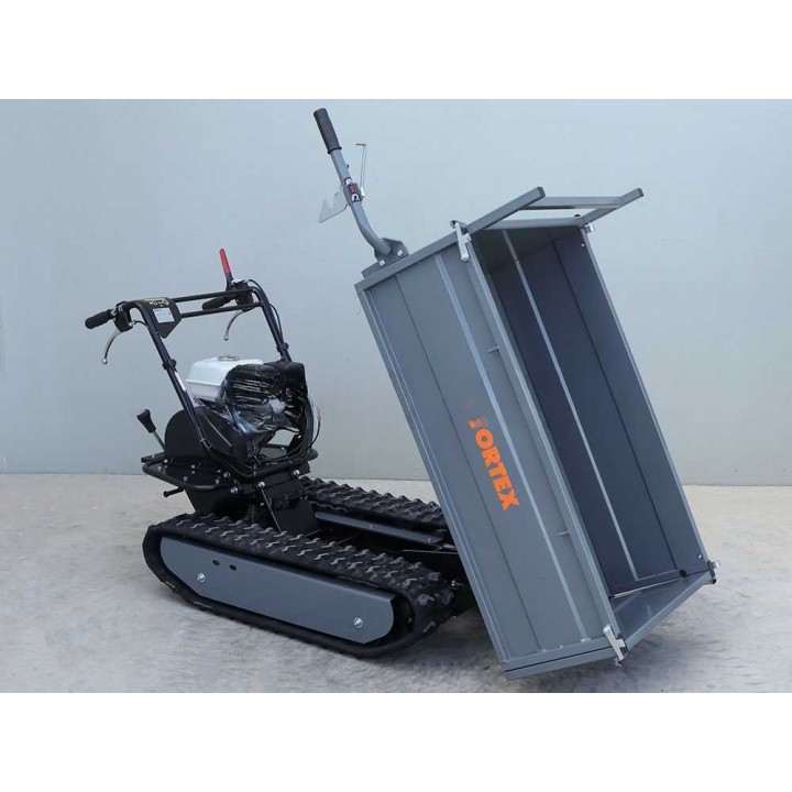 Wortex SFH 500 telaketjukuljetin, 500 kg, Honda GX200, jatkettava kuormatila
