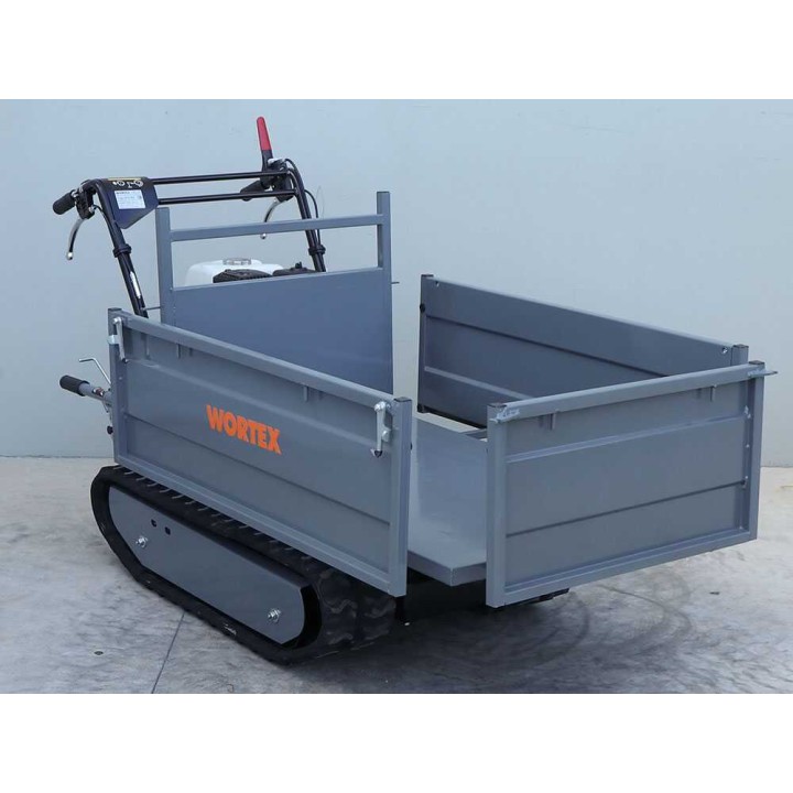 Wortex SFH 500 telaketjukuljetin, 500 kg, Honda GX200, jatkettava kuormatila