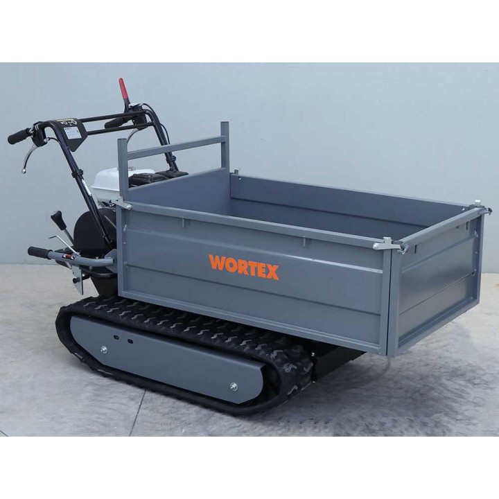 Wortex SFH 500 telaketjukuljetin, 500 kg, Honda GX200, jatkettava kuormatila