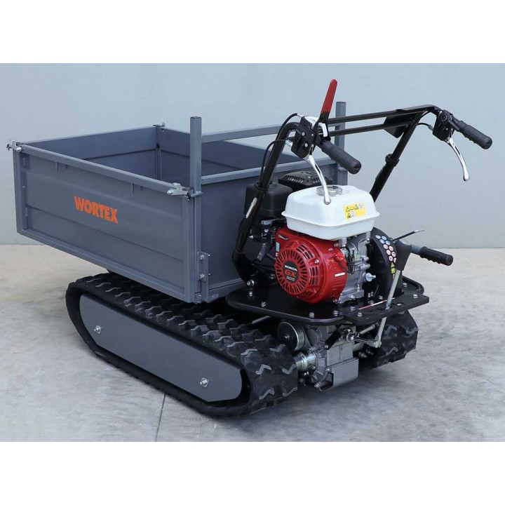 Wortex SFH 500 telaketjukuljetin, 500 kg, Honda GX200, jatkettava kuormatila