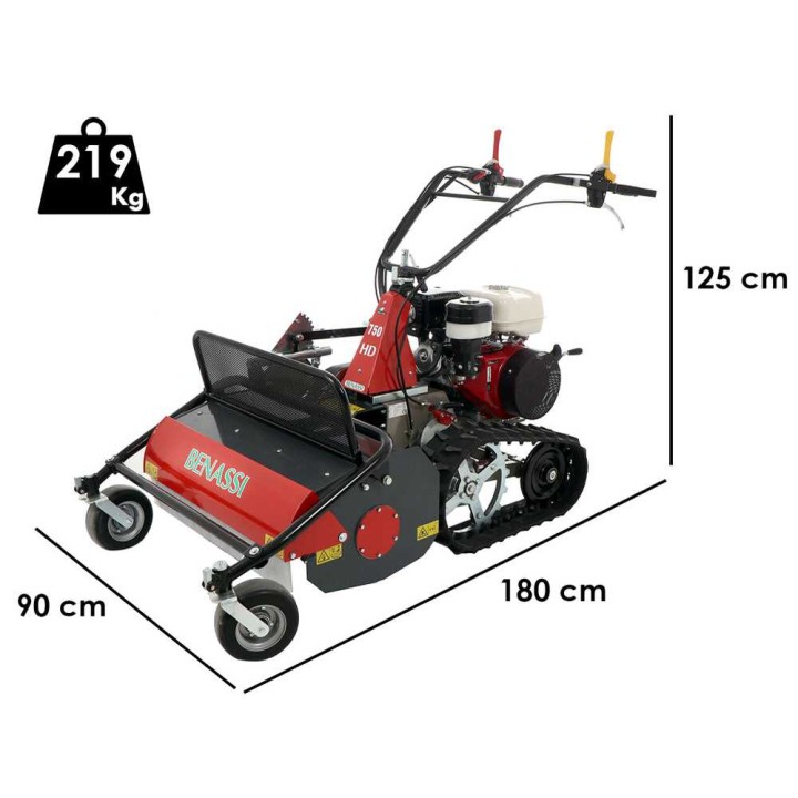 Benassi T750 HD vasaramurskain telaketjuilla, Honda GX 390, 13 HP, 75 cm