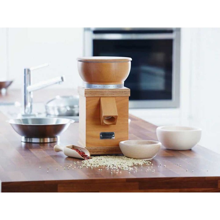 Schnitzer Cerealo 200 viljamylly, kivijauhatus, 600 W, pyökkiä sisältävä runko
