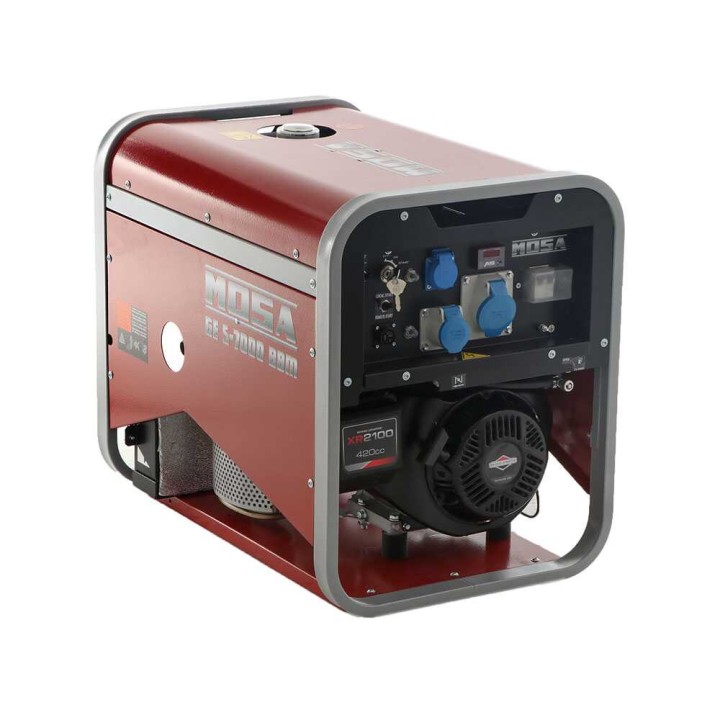 MOSA GE S-7000 BBM AVR EAS bensiinikäyttöinen generaattori, 6,5 kW, AVR, ATS