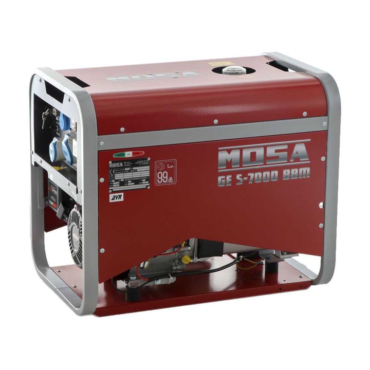 MOSA GE S-7000 BBM AVR EAS bensiinikäyttöinen generaattori, 6,5 kW, AVR, ATS