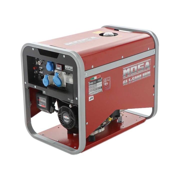 MOSA GE S-5000 BBM AVR EAS bensiinikäyttöinen generaattori, 4,5 kW, 230 V