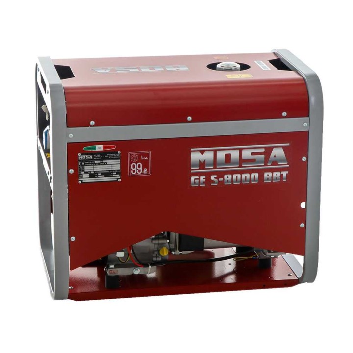 MOSA GE S-8000 BBT AVR EAS bensiinikäyttöinen kolmivaihegeneraattori, 6,4 kW, 400 V