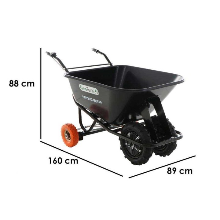 GeoTech CAR 300T-160 EVO akkukottikärry, 40 V, 6 Ah, 300 kg