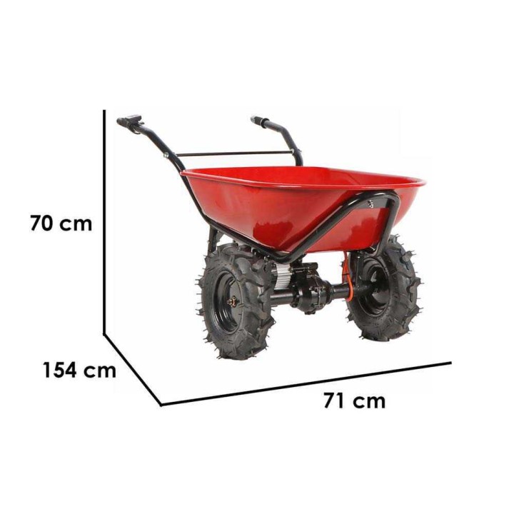 GeoTech CAR 260T-100 akkukärry, 350 W, 40 V, 100 l, traktoripyörät