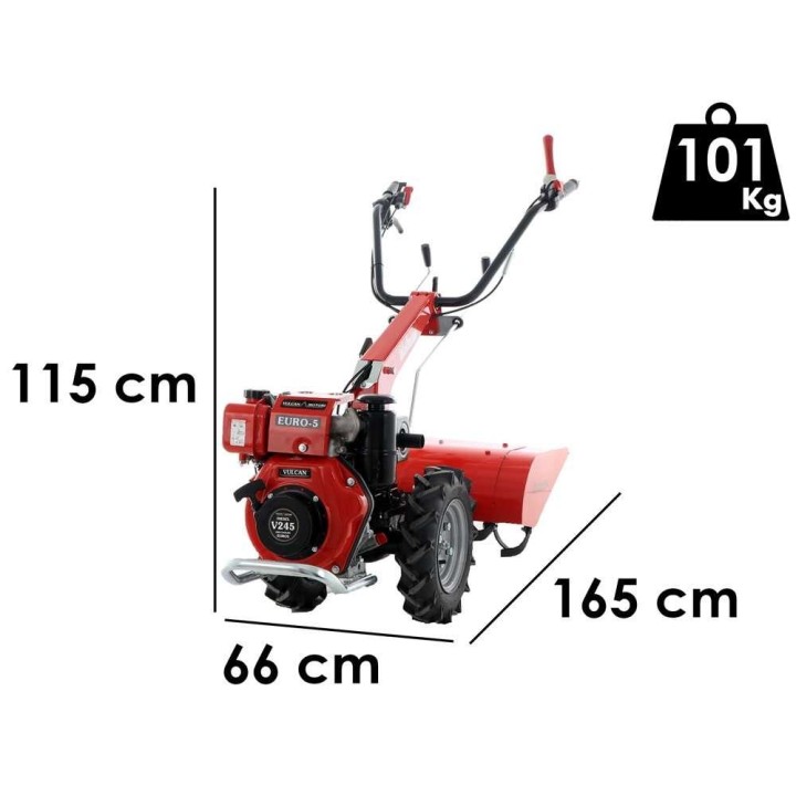 Diesse Minitriss -dieseljyrsin, Vulcan V245, 4,2 HP, 65 cm