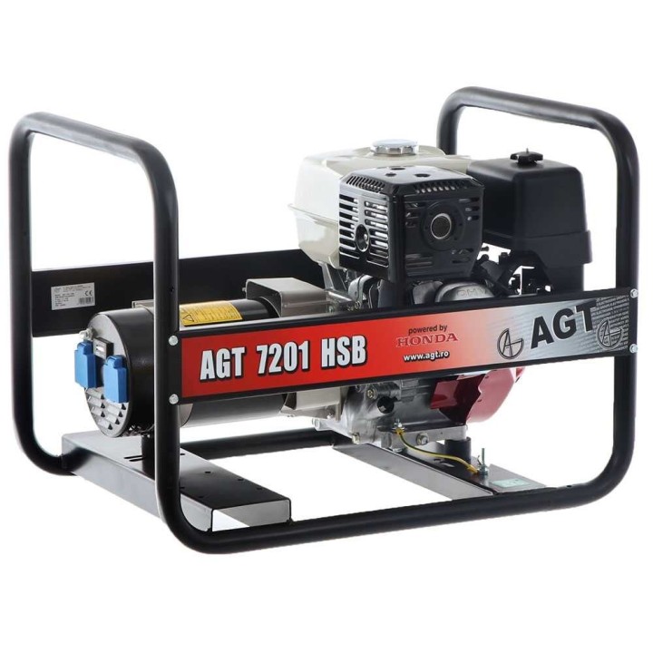 AGT 7201 HSB bensiinikäyttöinen generaattori, 5,7 kW, 230 V, Honda GX390
