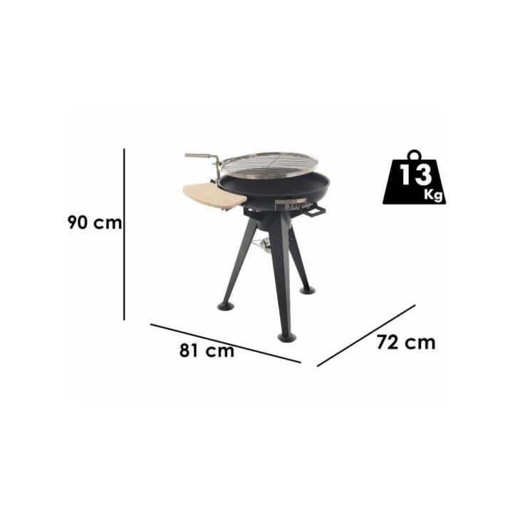 Royal Food BBQ3 hiiligrilli kääntyvällä ritilällä, 2 375 cm², 55 cm
