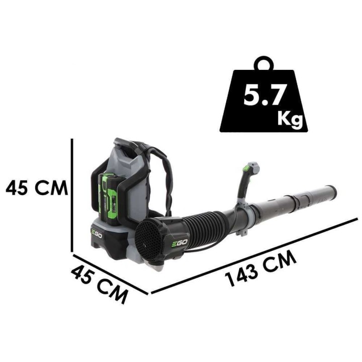 EGO LB6000E akkukäyttöinen reppupuhallin, 56 V, ilman akkua ja laturia