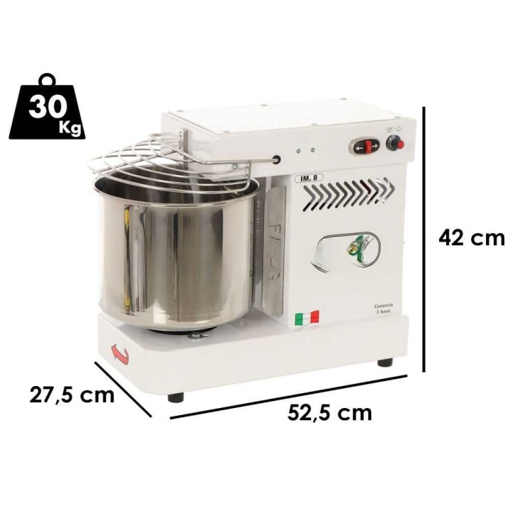 Famag Grilletta IM 8/230 10 Velocità HH spiraalitaikinakone, 8 kg, 230 V