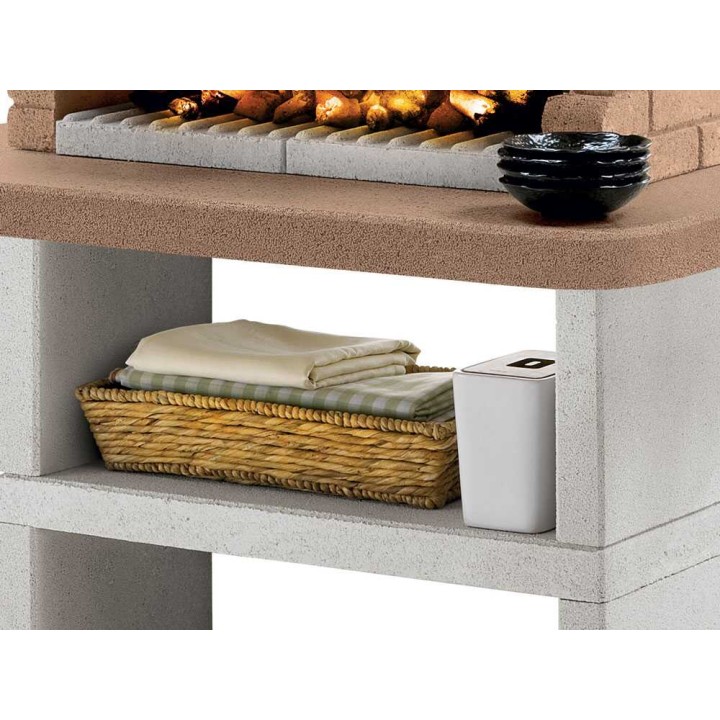Palazzetti Gran Canaria muurattu puu- ja hiiligrilli, 68 × 40 cm, 540 kg
