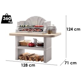 Palazzetti St Tropez muurattu puu ja hiiligrilli 76 40 cm 360 kg