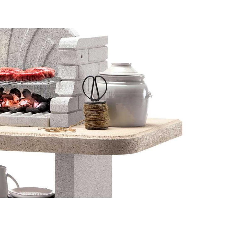 Palazzetti St. Tropez muurattu puu- ja hiiligrilli, 76 × 40 cm, 360 kg