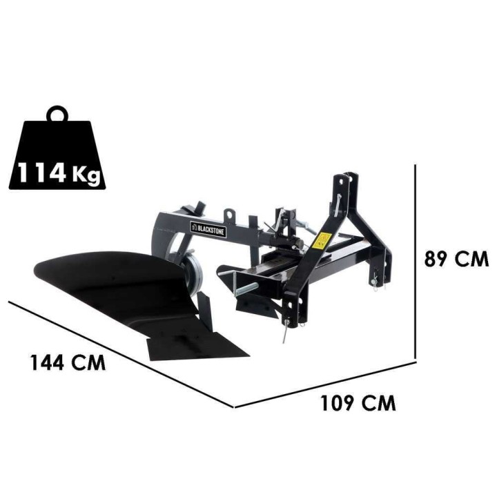 BlackStone B-BPS 35 yksisiipinen aura traktoriin, 43 cm, 20–25 HP