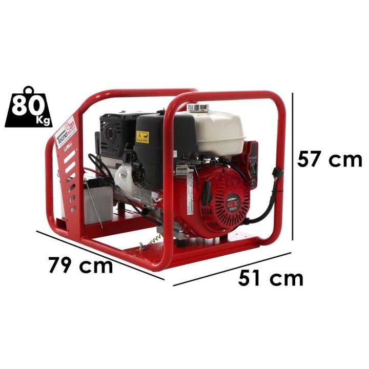 TecnoGen H8000 E/A bensiinikäyttöinen generaattori, 5,8 kW, 230 V, ATS