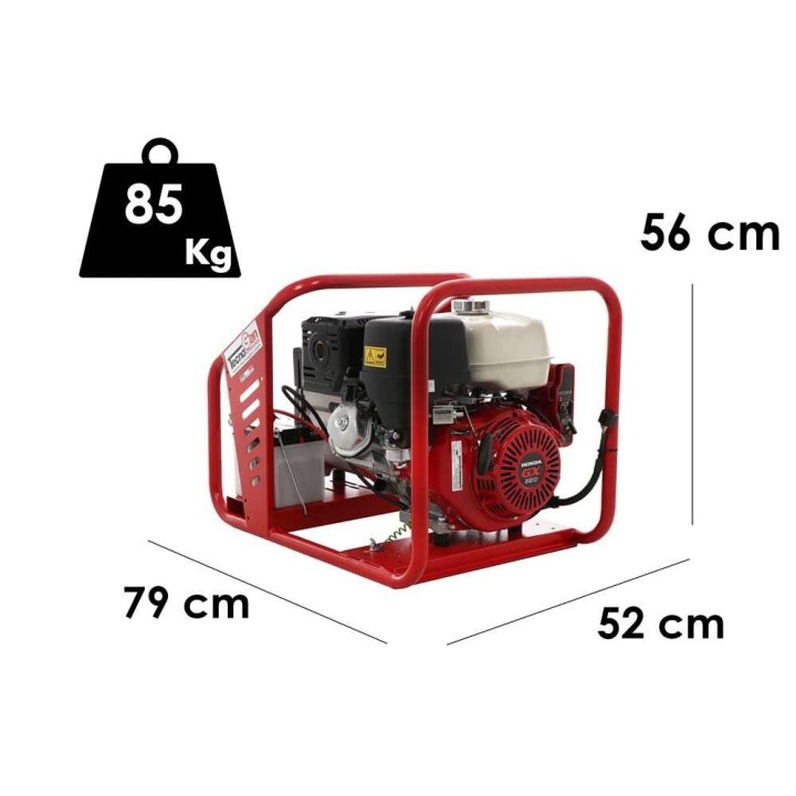TecnoGen H8000 TE/A kolmivaihegeneraattori, 6 kW, Honda GX 390, AVR ja ATS