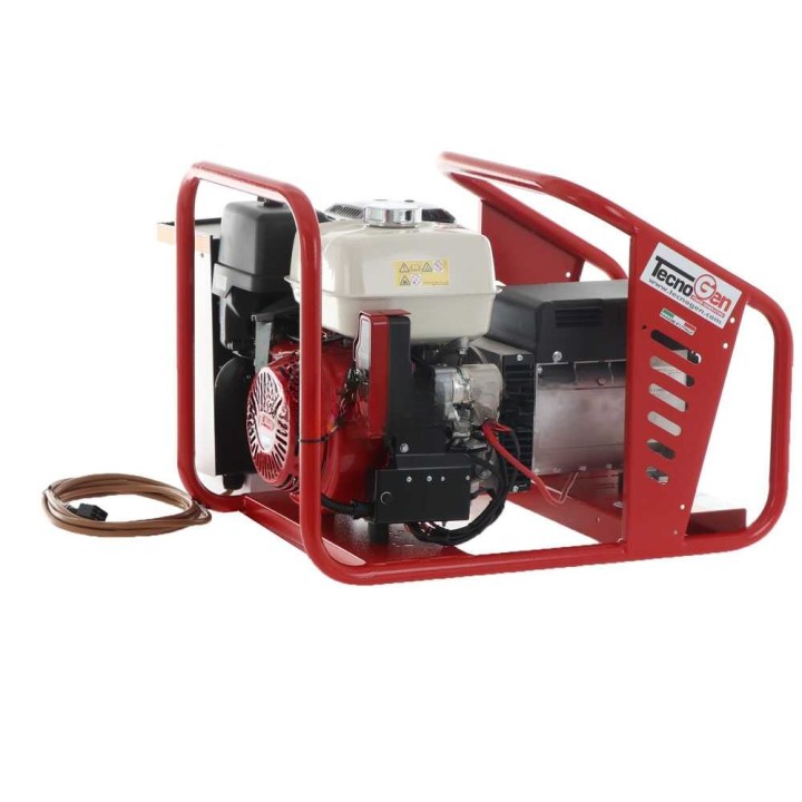 TecnoGen H8000 TE/A kolmivaihegeneraattori, 6 kW, Honda GX 390, AVR ja ATS