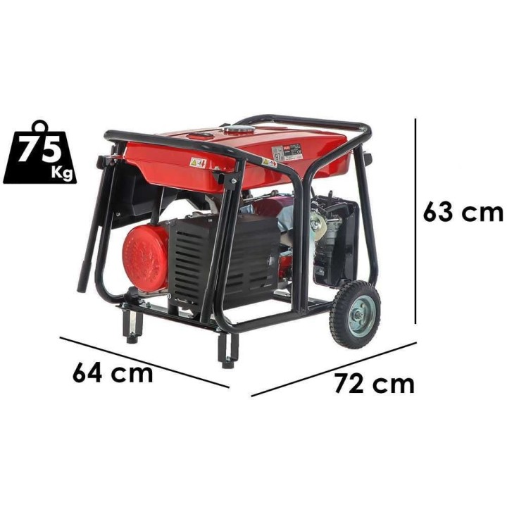 Valex EX 5505 bensiinikäyttöinen sähkögeneraattori, 5 kW, 230 V