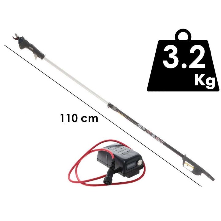 Zanon Tiger SL 38 sähköoksasakset, 50,4 V, 3,2 Ah, 100 cm