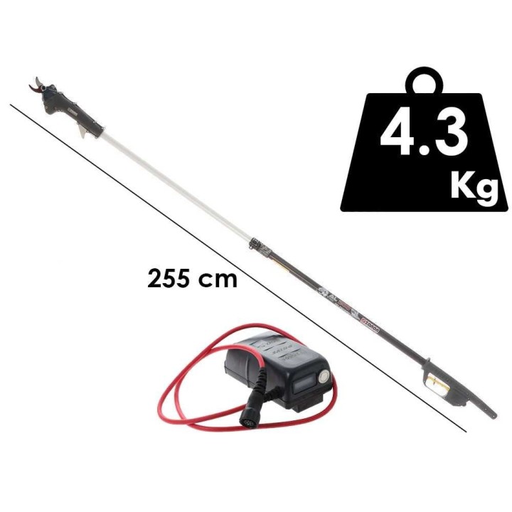 Zanon Tiger SL 38 sähköoksasakset teleskooppivarrella, 50,4 V, 3,2 Ah