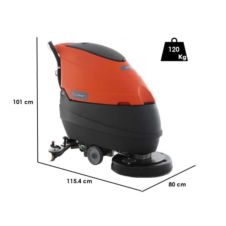 Comet PSW 45 BT akkukäyttöinen lattianpesukone, 50 cm, 24 V