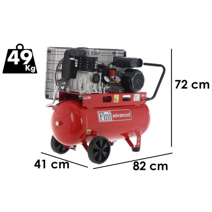 Fini Advanced MK 102-50-2M kompressori, 2 HP, 50 l, 230 V