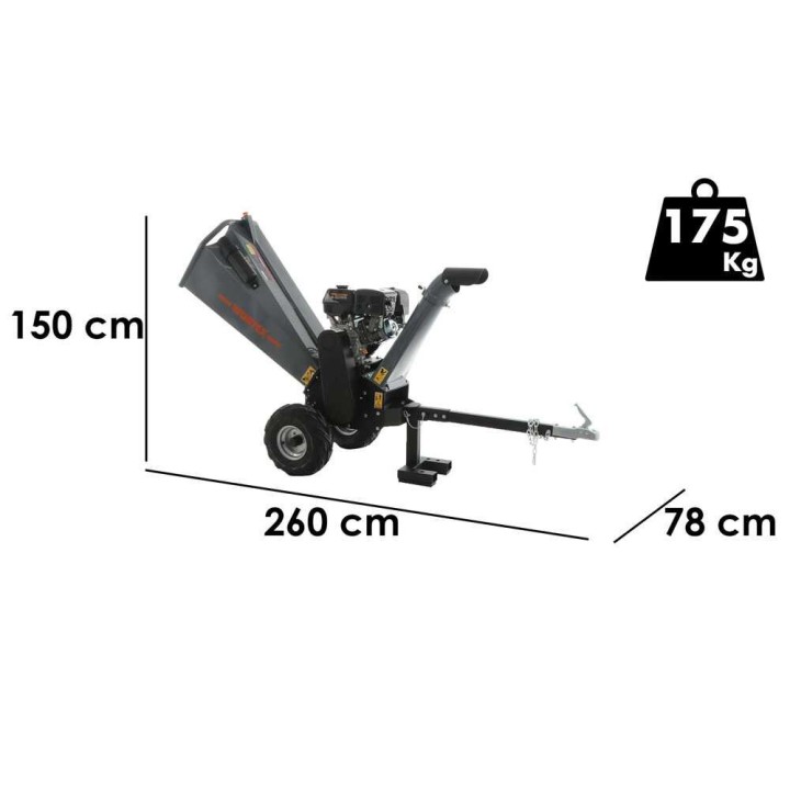 Wortex Drake D420/120L biotriturori, Loncin G420F, 15 HP, 90 mm