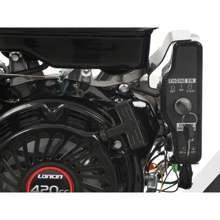 Wortex Drake D420/120L-E biomurskain, Loncin G420F, 15 HP, sähkökäynnistys