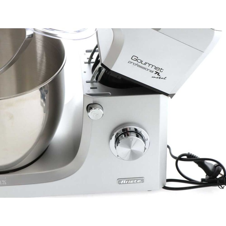 Ariete Gourmet Professional Metal -planetaarinen taikinakone ja tehosekoitin, 7 l, 1 200 W