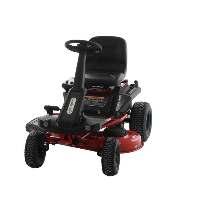 GeoTech Pro Green-Kart 76 -akkurider, 48 V, 50 Ah, 76 cm, sivupurkaus ja silppuava leikkuu