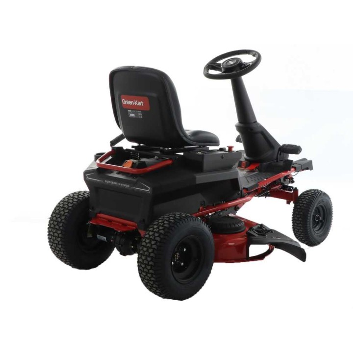 GeoTech Pro Green-Kart 76 -akkurider, 48 V, 50 Ah, 76 cm, sivupurkaus ja silppuava leikkuu