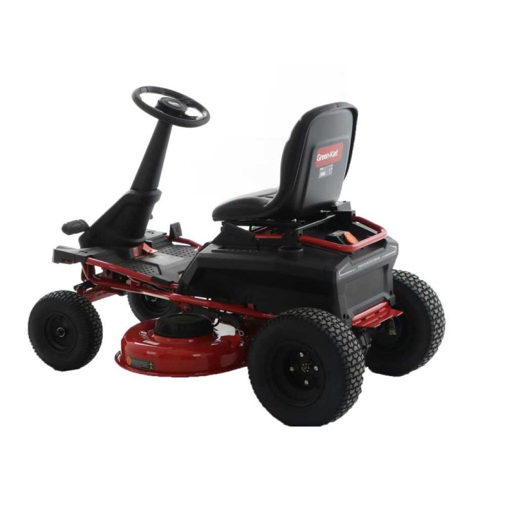 GeoTech Pro Green-Kart 76 -akkurider, 48 V, 50 Ah, 76 cm, sivupurkaus ja silppuava leikkuu