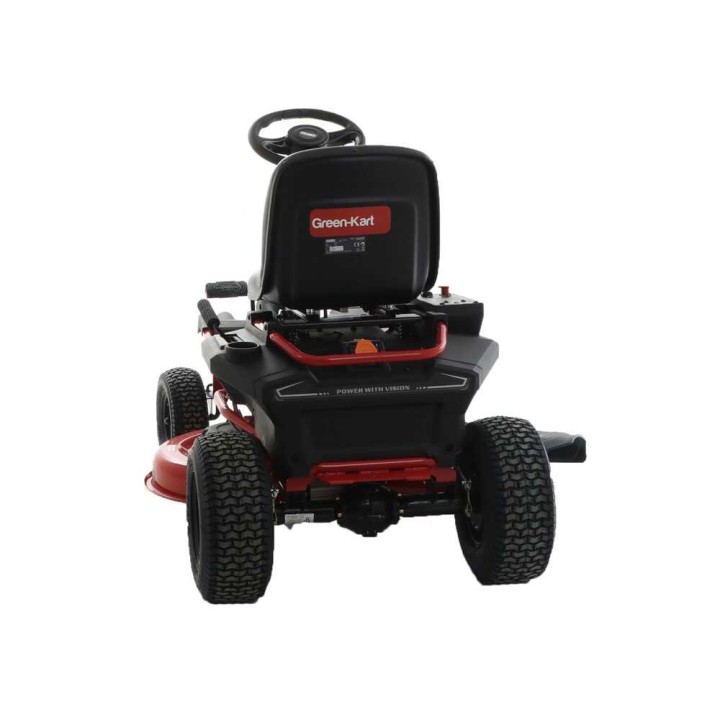 GeoTech Pro Green-Kart 76 -akkurider, 48 V, 50 Ah, 76 cm, sivupurkaus ja silppuava leikkuu