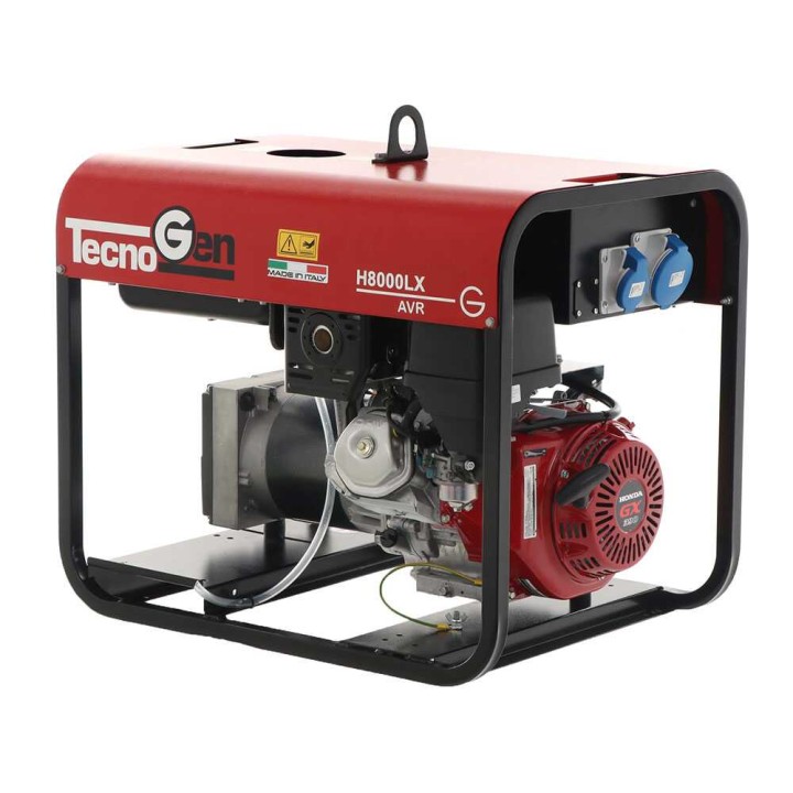 TecnoGen H8000LX bensiinikäyttöinen generaattori, 5,8 kW, 230 V