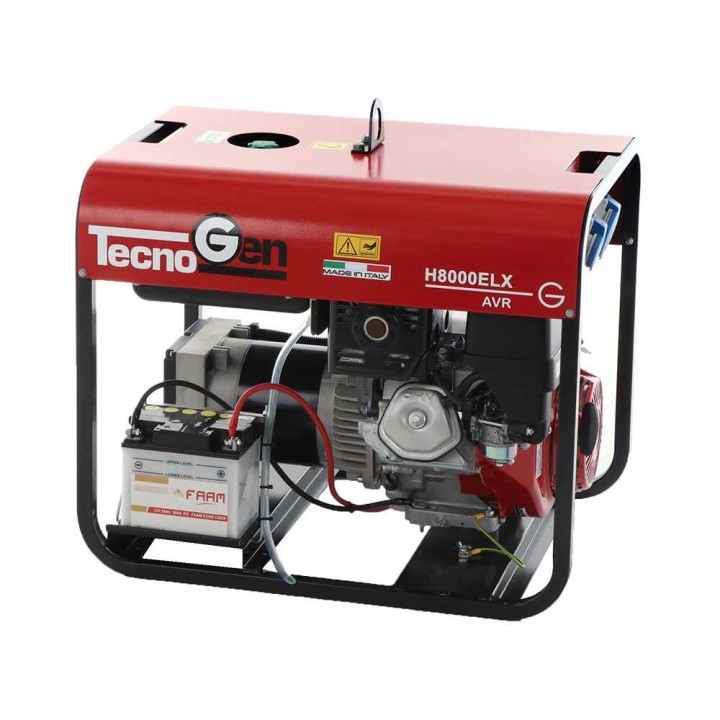 TecnoGen H8000ELX bensiinikäyttöinen generaattori, 5,2 kW, 230 V