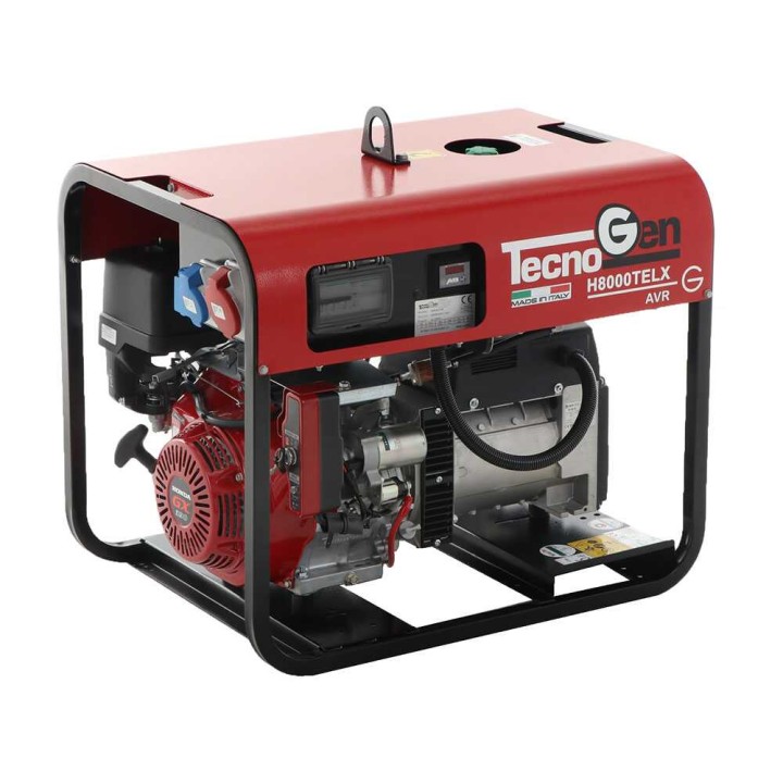 TecnoGen H8000TELX kolmivaiheinen bensiinikäyttöinen generaattori, 6 kW, sähkökäynnistys