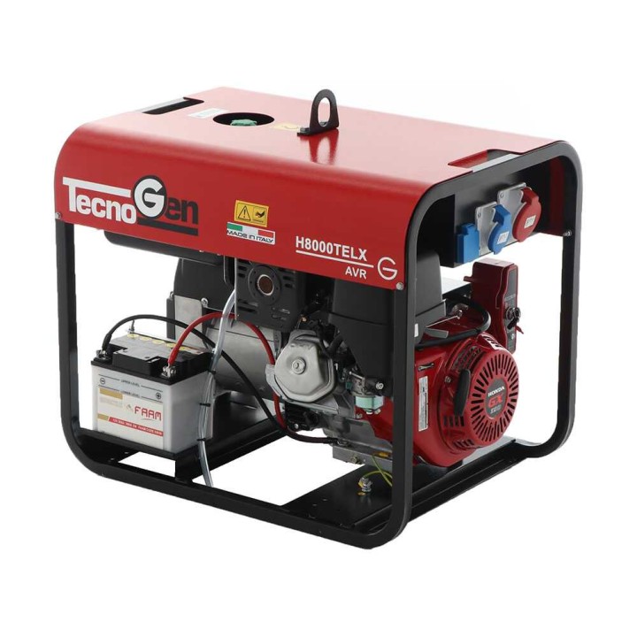 TecnoGen H8000TELX kolmivaiheinen bensiinikäyttöinen generaattori, 6 kW, sähkökäynnistys