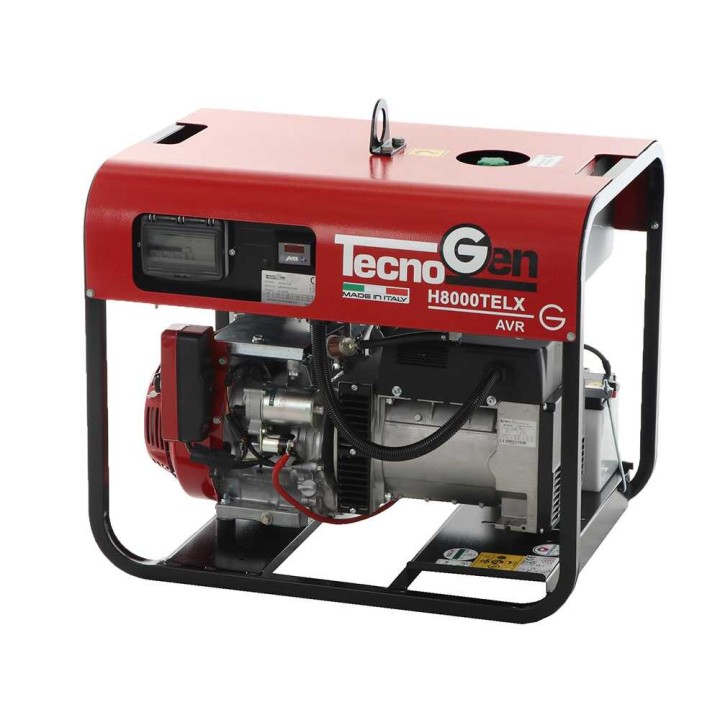 TecnoGen H8000TELX kolmivaiheinen bensiinikäyttöinen generaattori, 6 kW, sähkökäynnistys