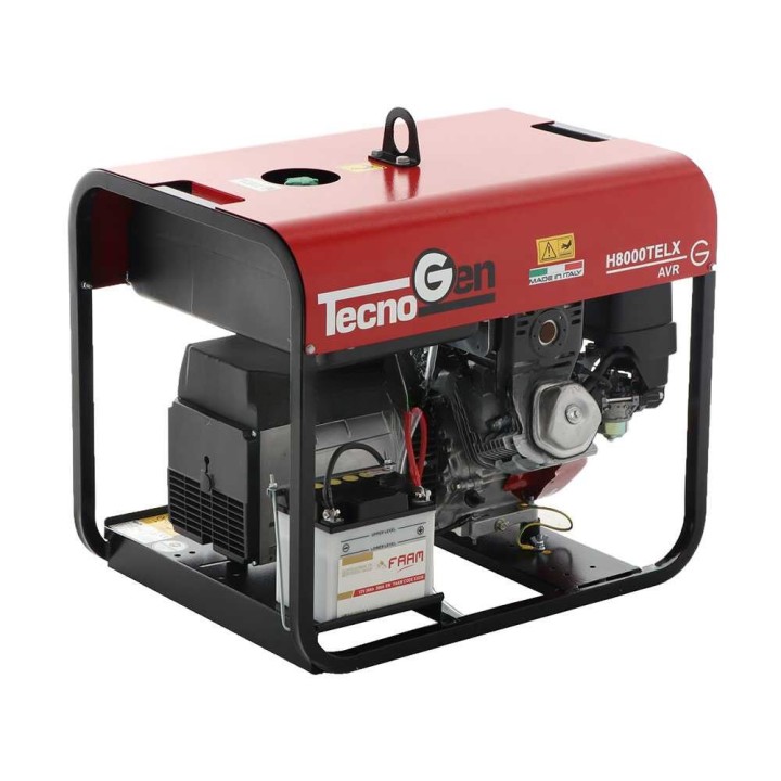 TecnoGen H8000TELX kolmivaiheinen bensiinikäyttöinen generaattori, 6 kW, sähkökäynnistys