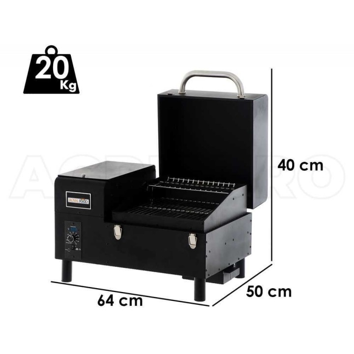 Royal Food Pelletto 130 pellettigrilli, 35 × 38 cm, savustustoiminto