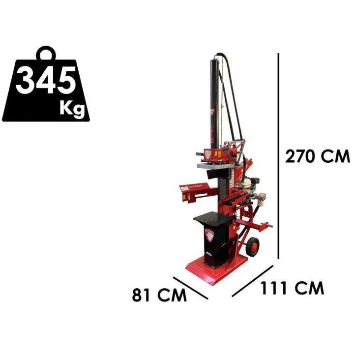 Ceccato Olindo BULL SPL13H pystymallinen halkaisukone, 13 t, Honda GX 200