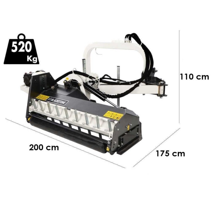BlackStone BP-LA 150 Hydro sivuvarsikone traktoriin, 150 cm, 50–55 HP